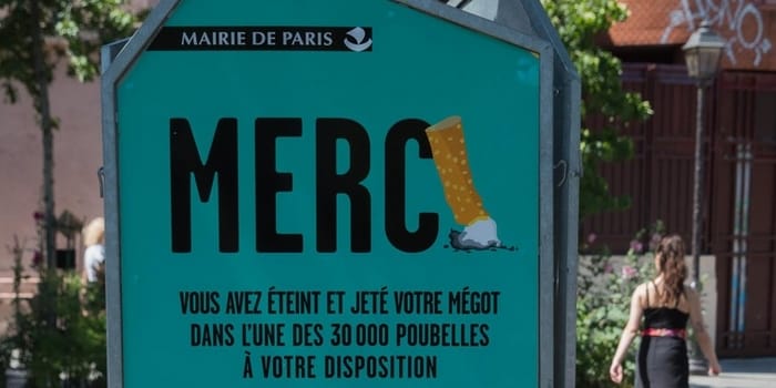 Recyclage à Paris - Poubelles à mégots